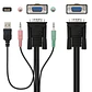Nanocable KVM Switch VGA USB 1u-2PC+Cable - Thumbnail 2