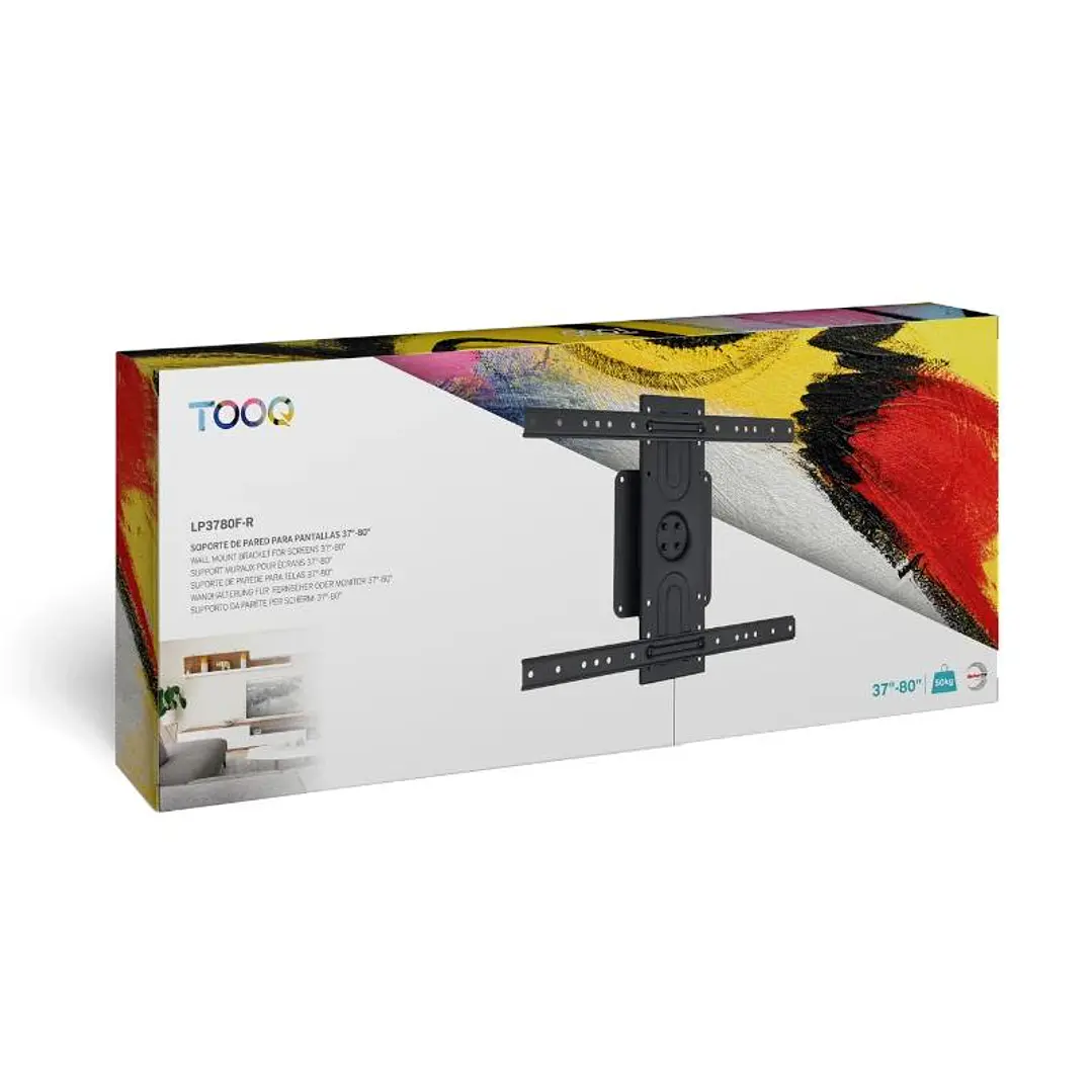 Tooq LP3780F-R Soporte pared rotación 360º Negro 4