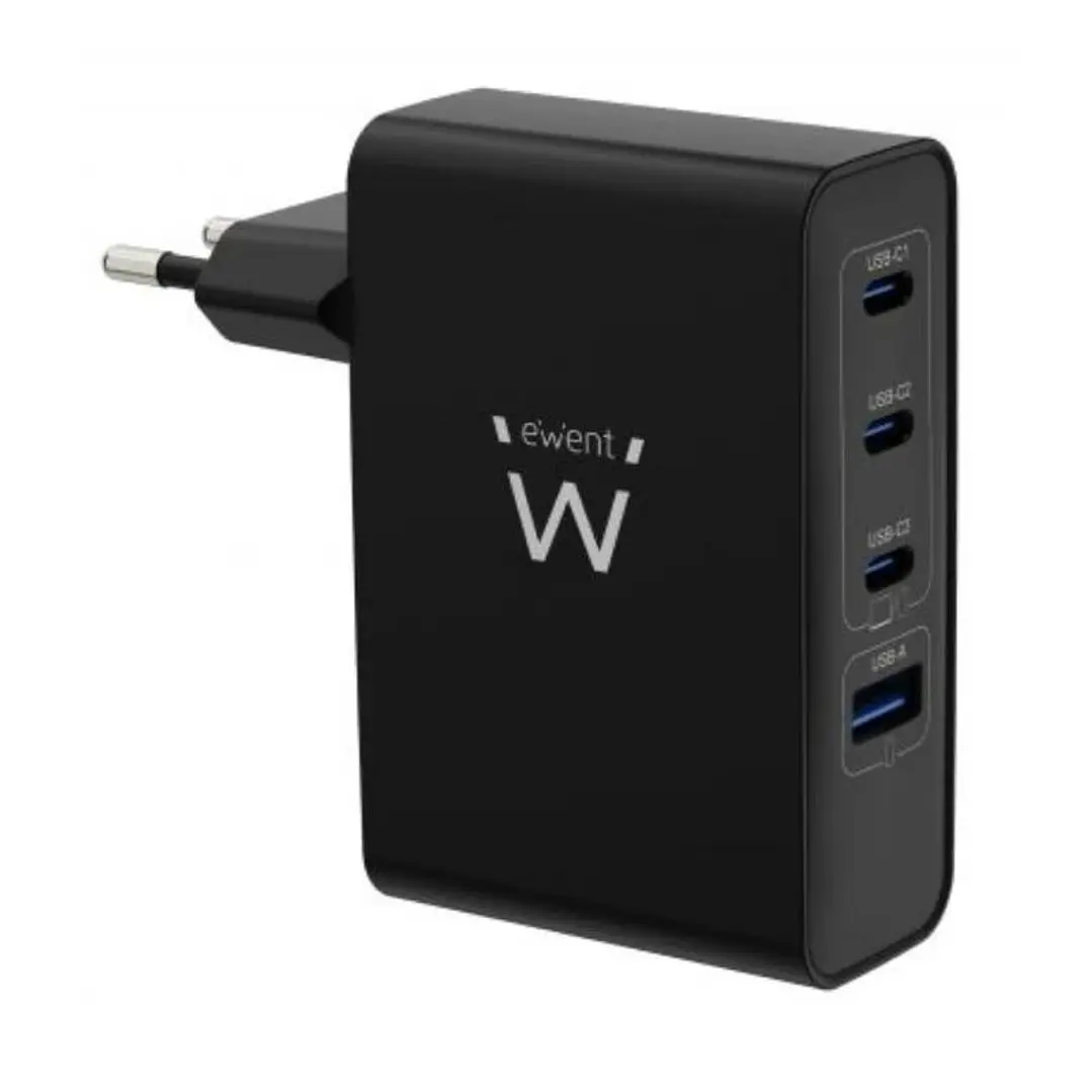 EWENT Cargador Gan Fast 100W 4 USB 1