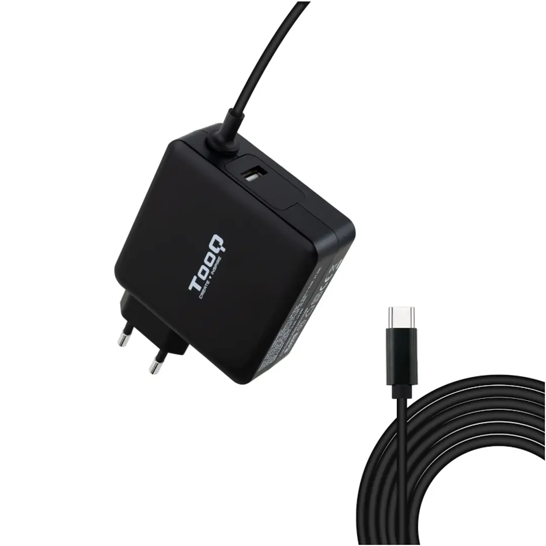 Tooq Cargador portátil conector USB-C 65W 1