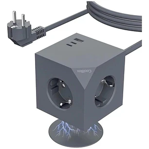 Coolbox CUBIK 3 Enchufes Cubo Magnético Carga USB