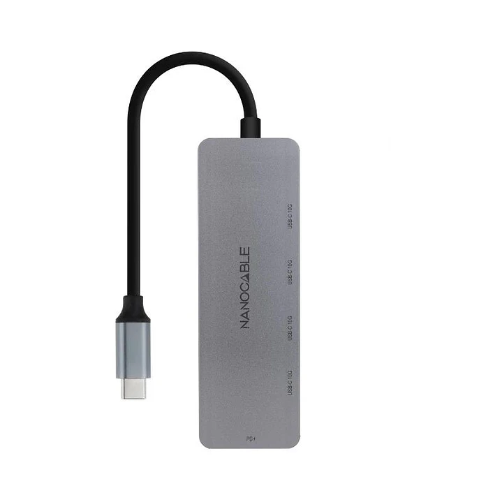Nanocable HUB USB-C/M a 4xUSB-C/H + USB-C PD 100W 4