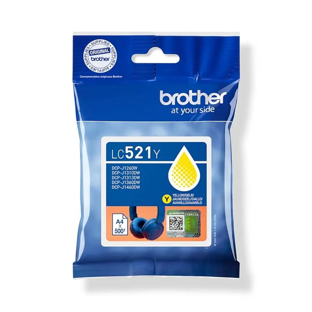 Brother Cartucho LC521Y Amarillo 1