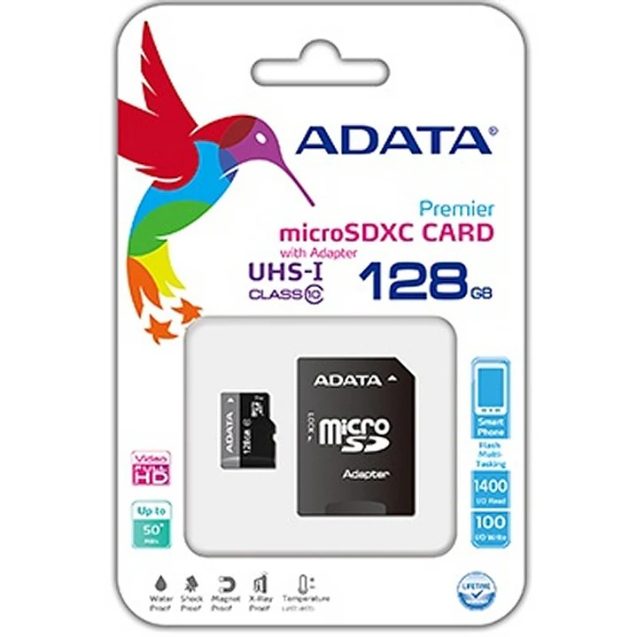 ADATA MicroSDHC 128GB UHS-I CLASS10 c/adapt 1