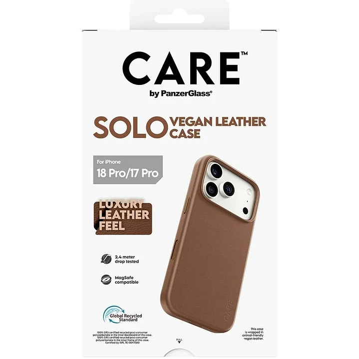 Care VeganLeatherCase Brown MagSafe iP 18Pro 17Pro 1