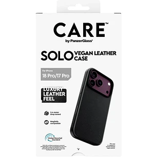 Care VeganLeatherCase Black MagSafe iP 18Pro 17Pro