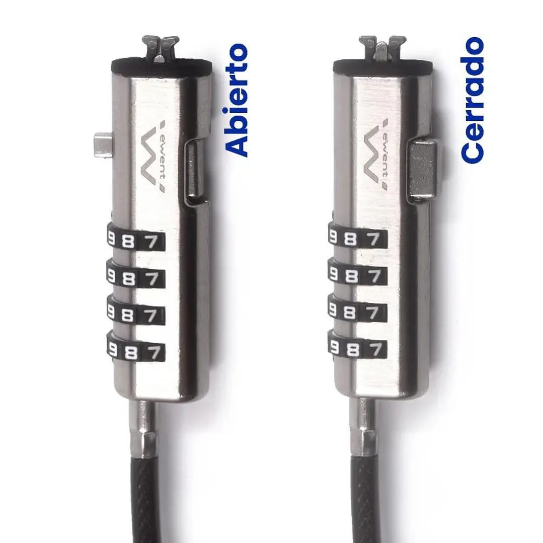 EWENT Cable Seguridad Nano combinacion 2