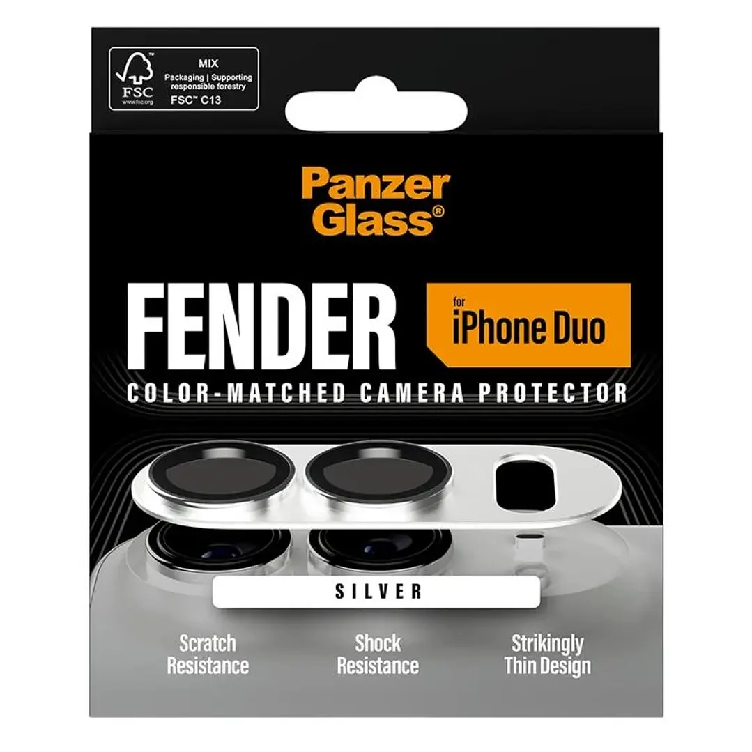 PanzerGlass Fender Camera Prot iPhone Duo Silver 1