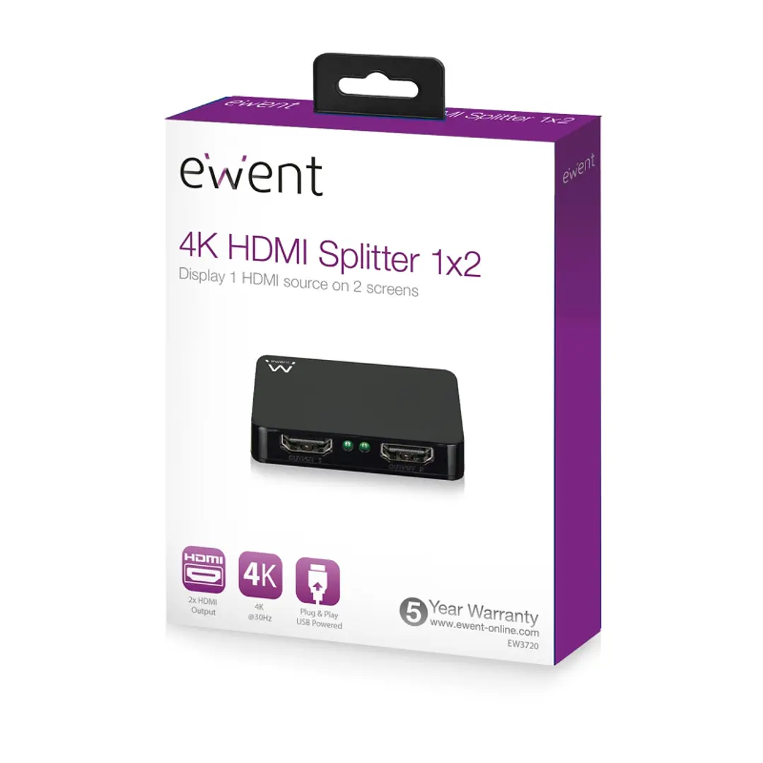 Ewent Divisor 4K HDMI 1x2 High Speed 4