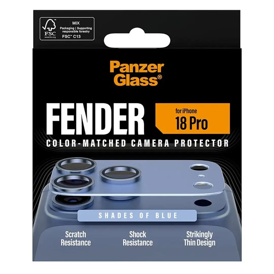 PanzerGlass Fender Camera Protect iPh 18Pro Blue 1