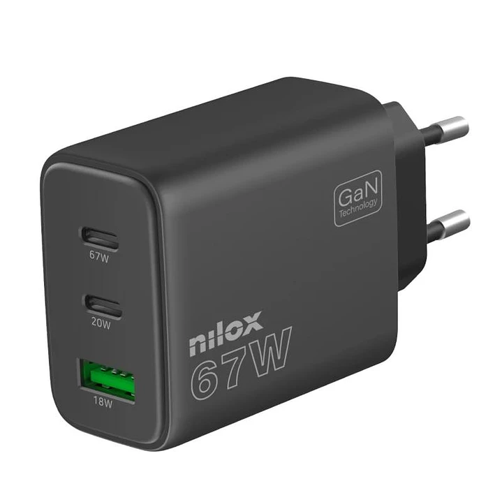 NILOX CARGADOR 67W 2 USB-C USB-A 1