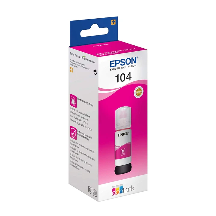 Epson Botella Tinta Ecotank 104 Magenta 1