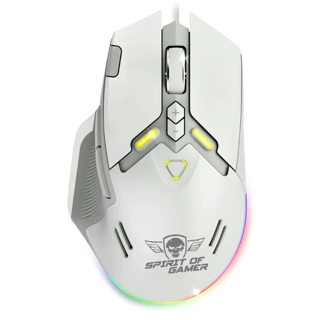 Spirit of Gamer Ratón Elite M60 Blanco RGB 1
