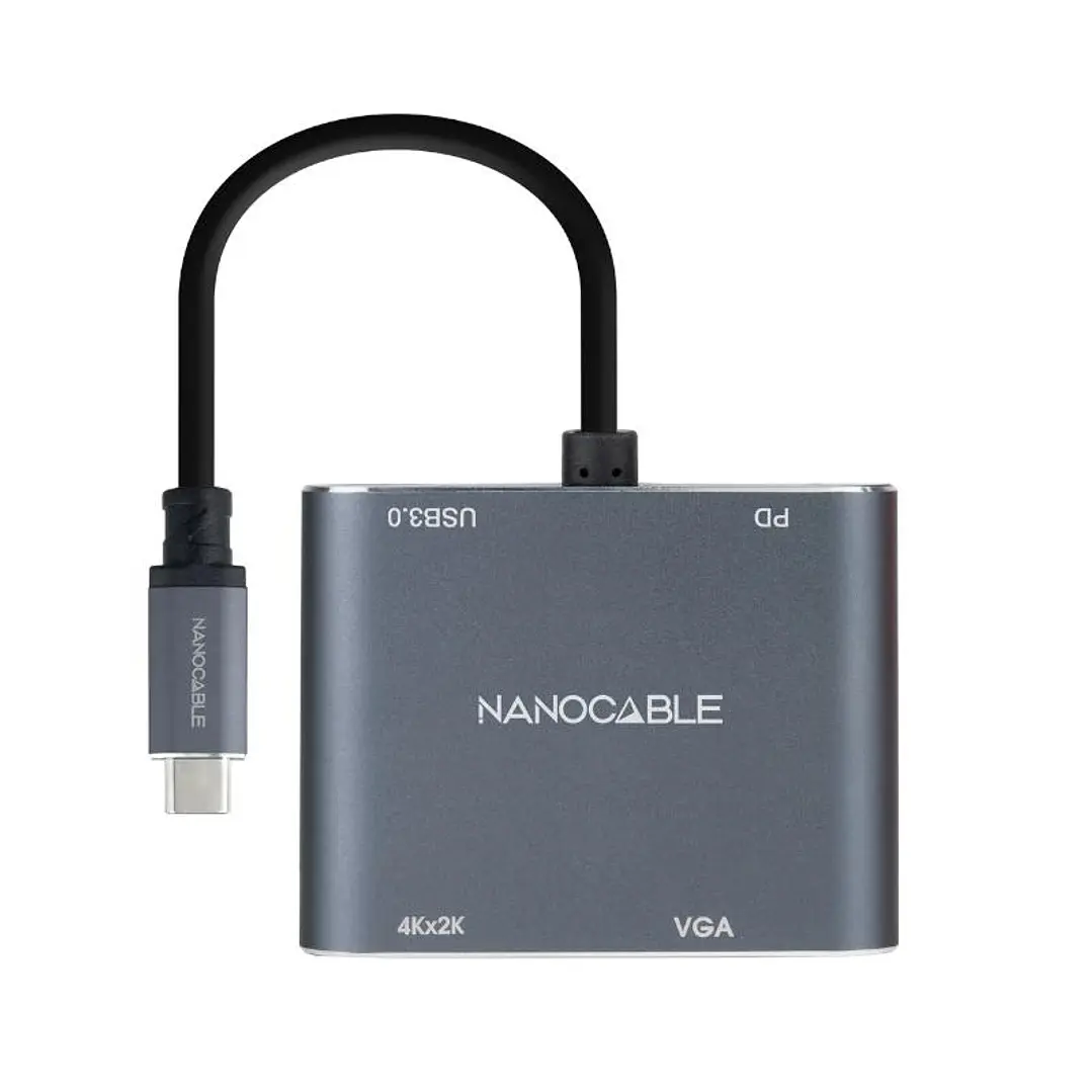 Nanocable Converosr USB-C a HDMI/VGA/USB3.0/PD 1