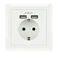 Nanocable Base de enchufe pared schuko+2USB 2.4A - vignette 2