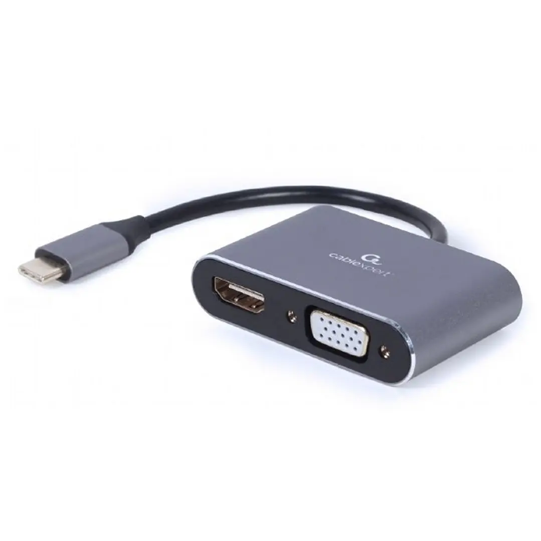 Gembird Adaptador USB Type-C a HDMI /VGA Gris 1