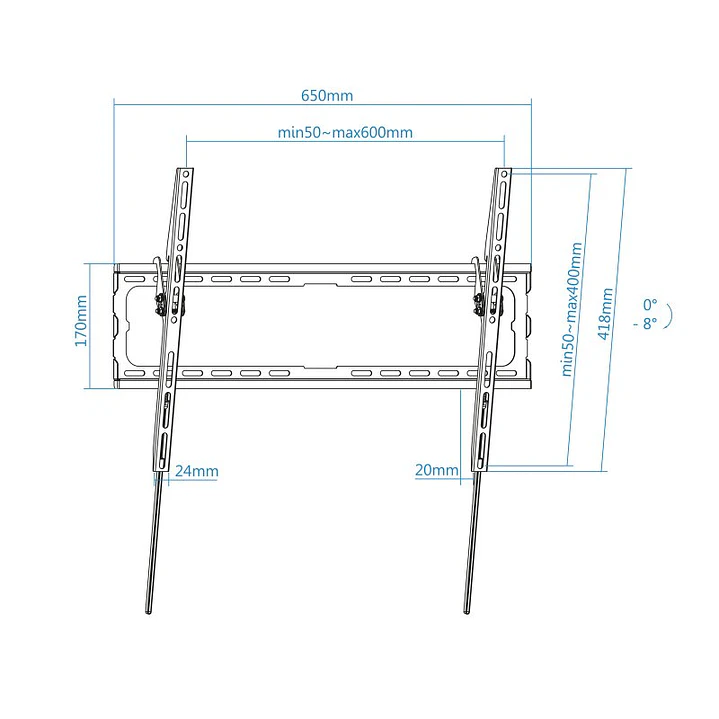Tooq Soporte pared LP1081T-B incl pantallas 37-80
