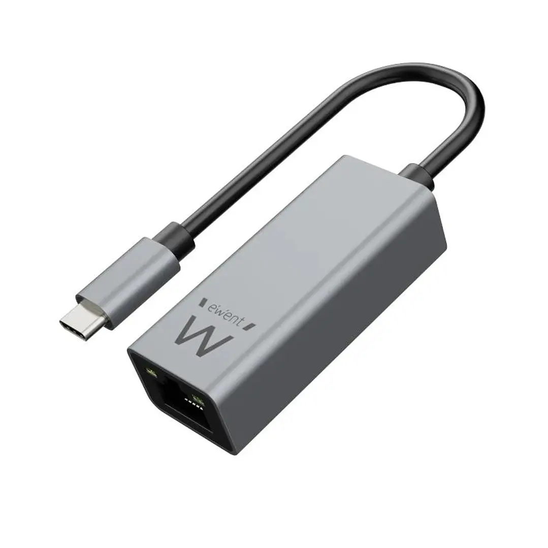 EWENT ADAPTADOR DE RED GIGABIT USB-C ALUMINIO 1