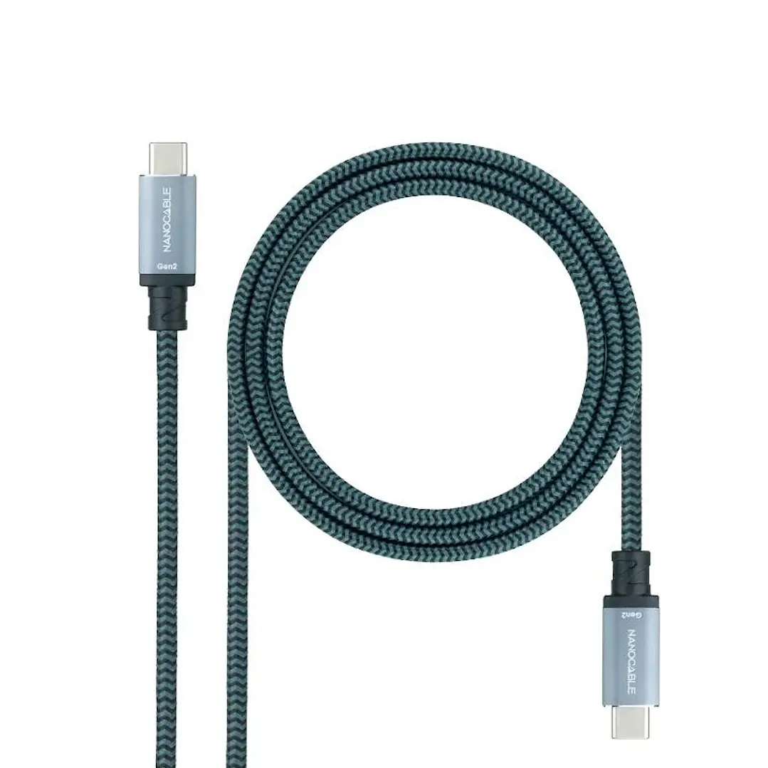 Nanocable Cable USB 3.1GEN2 5A USB-C/M-USB-C/M 2 M 1