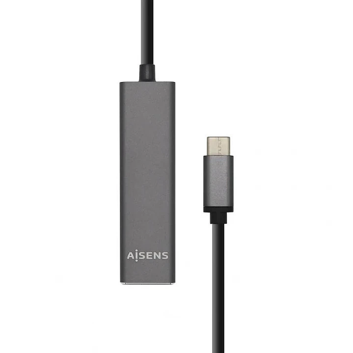Aisens Hub USB 3.1 USB-C/M-4xTipo A/H gris, 15cm 1