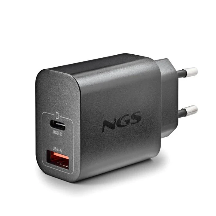 NGS CARGADOR GAN ULTRARAPIDO 30W USB-C+ USB-A 2