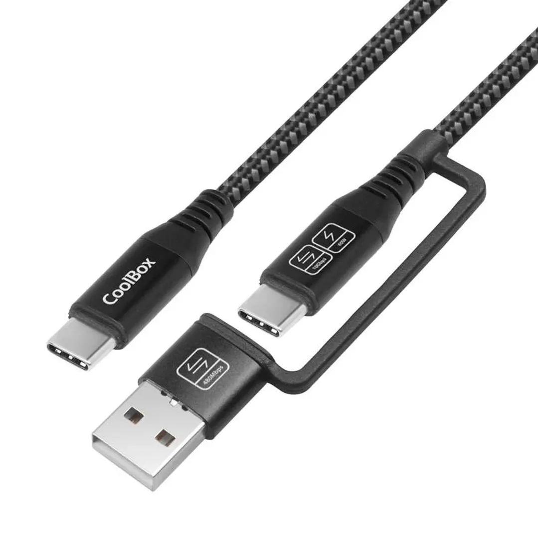 COOLBOX CABLE TRENZ USB-C+A/USB-C 3.2 GEN2 1.8 1