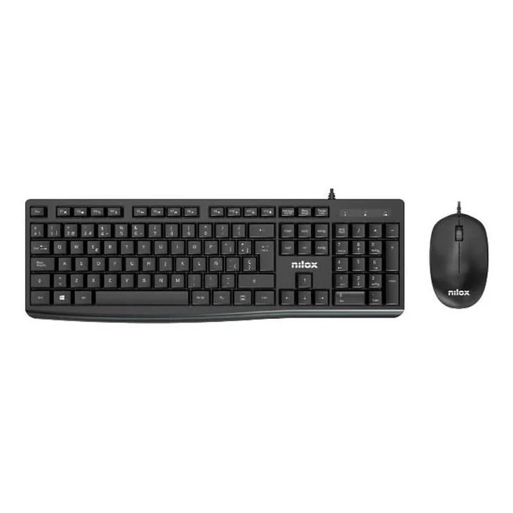 Nilox Teclado y raton Usb NXKME0012 Negro 1