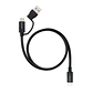 Nanocable Cable USB-C+USB-A/USB-C 3.2 GEN2 1 M - Miniatura 2