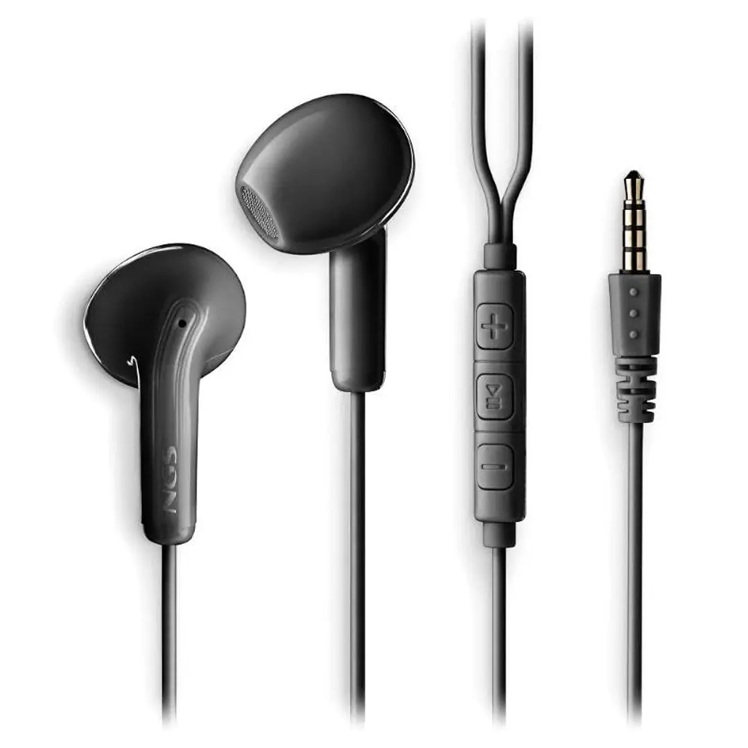 NGS Auricular Negro Estéreo Cable JACK 3.5 Mm 2