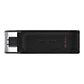 Kingston DataTraveler DT70 64GB USB C 3.2  Negro - thumbnail 1