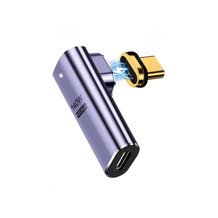 EWENT Adaptador Magnético USB-C  90º USB4 PD 100W 1