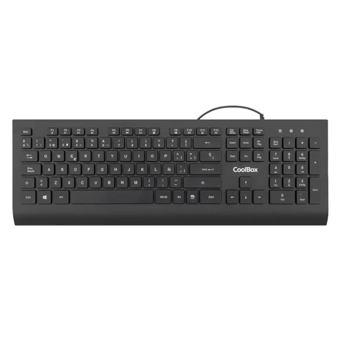 COOLBOX Teclado Flatpro  usb 1.8M silencioso 1