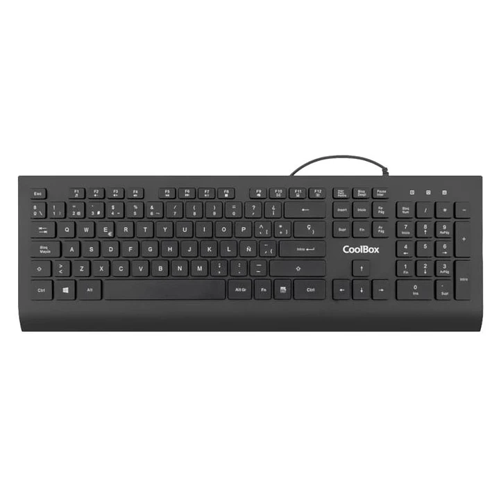 COOLBOX Teclado Flatpro  usb 1.8M silencioso 1