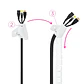 Nanocable Organizador cables flex. 25mm 1 M Blanco - Miniatura 3