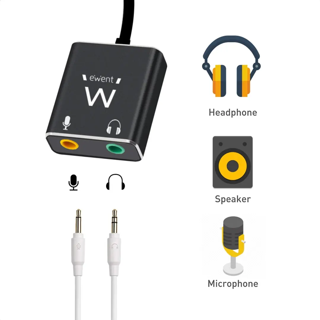 Ewent Cable adaptador de audio USB tipo C/ Jack 3