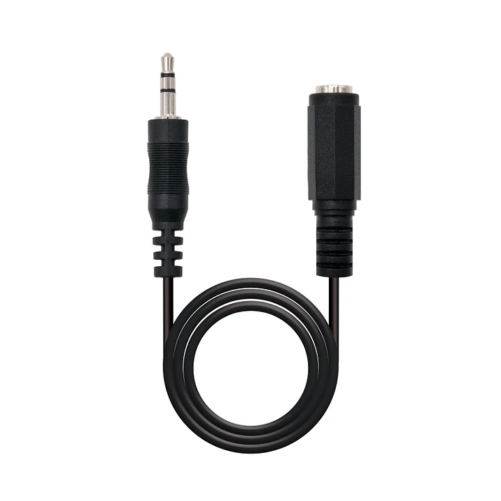 Nanocable Cable Audio, Jack 3.5/M-H, Negro, 3 M 1