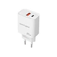 Nanocable Cargador USB-C/PD+USB-A/QC 20W Blanco - Miniatura 2