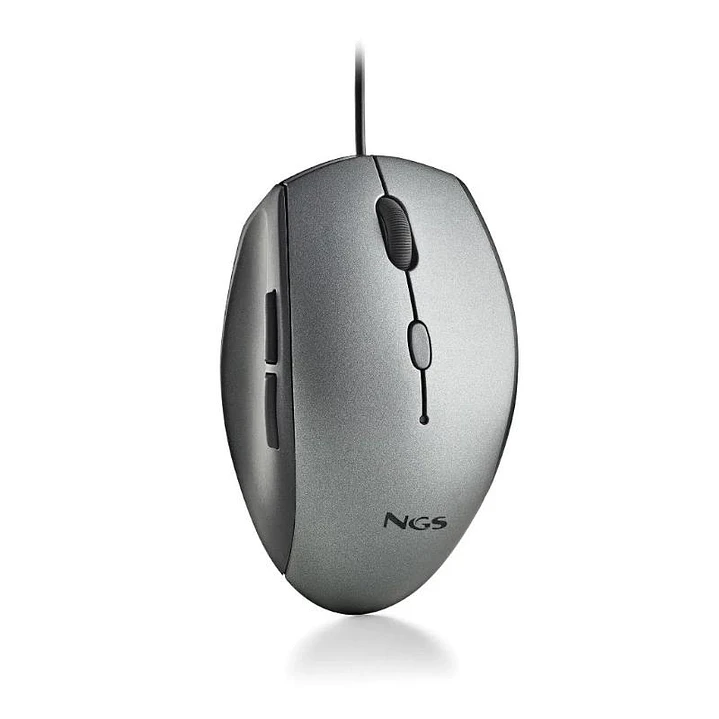 NGS WIRED ERGO SILENT MOUSE + USB TYPE C ADAP GRAY 1