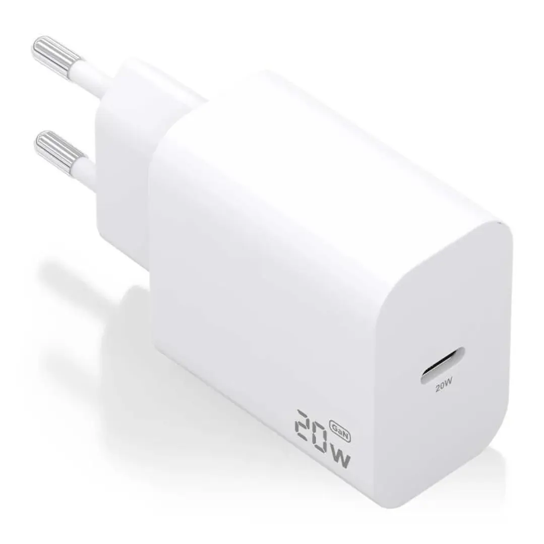 Aisens Cargador GaN 20W 1xUSB-C PD3.0 Blanco 1