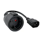 Nanocable Cable Adaptador C14-M a CEE7-H, 50cm - Miniatura 1