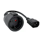 Nanocable Cable Adaptador C14-M a CEE7-H, 50cm - Miniatura 2