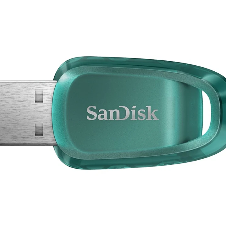 Sandisk Cruzer Ultra Eco Memoria USB 3.2 128GB - Hasta 100MB/s de Transferencia - Color Verde (Pendrive) 1
