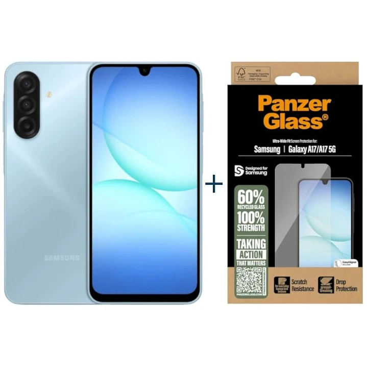 Samsung Galaxy A17 128GB 4GB Azul +Prot PanzerGlas 1