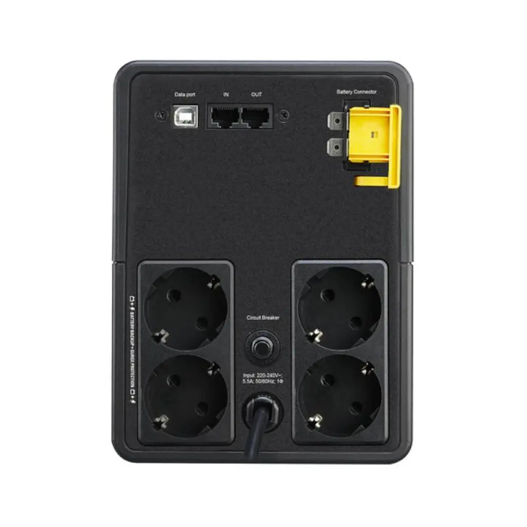 APC Back UPS 1200VA/650W 4 tom  Schuko USB A+C 2