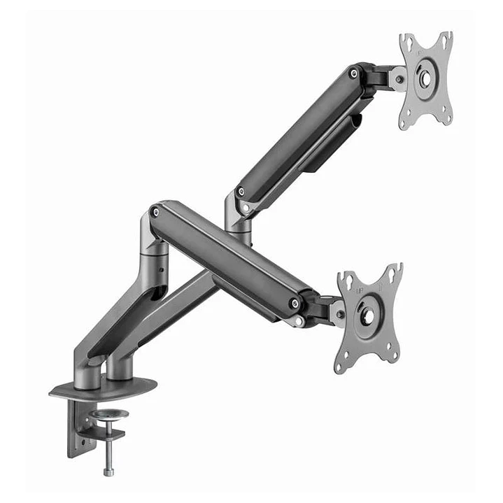 Gembird Brazo Monitor Doble Ajustable Gris 1