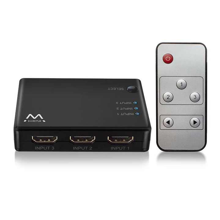EWENT EW3730 Switch HDMI 4K 3x1con mando distancia 3