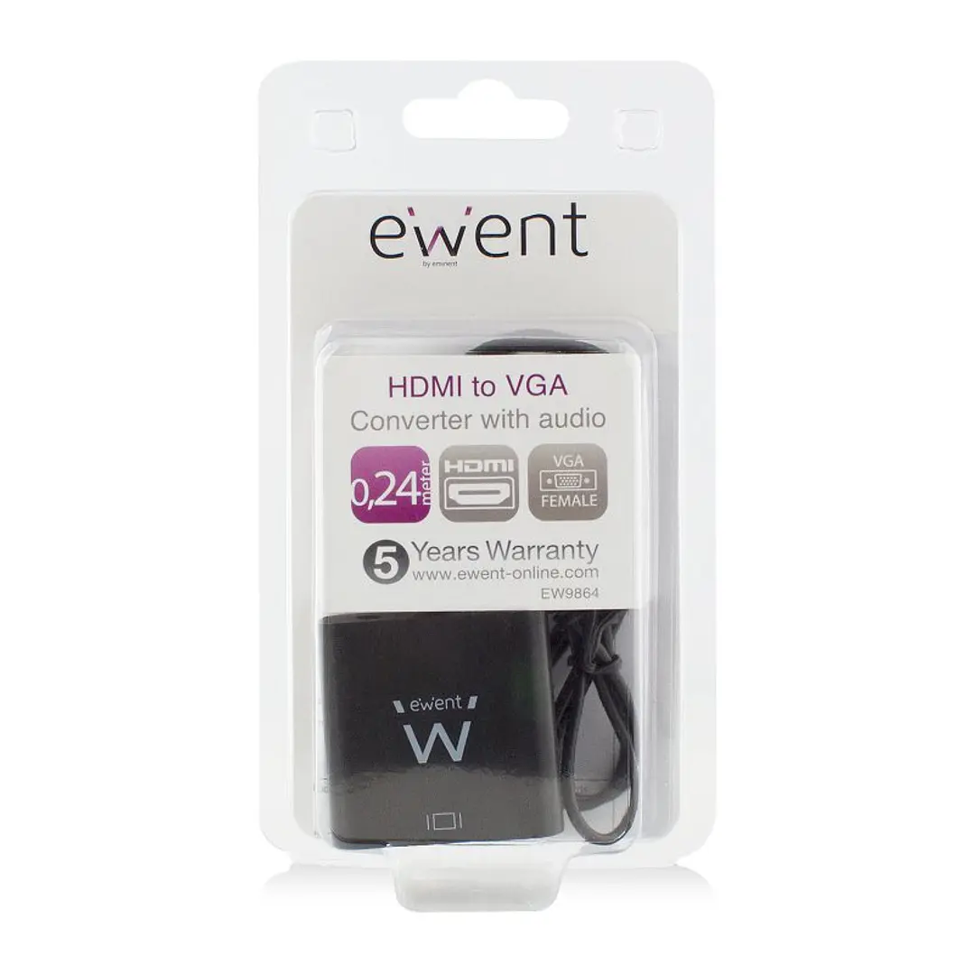 EWENT EW9864 Adaptador Hdmi/Vga con Audio 2