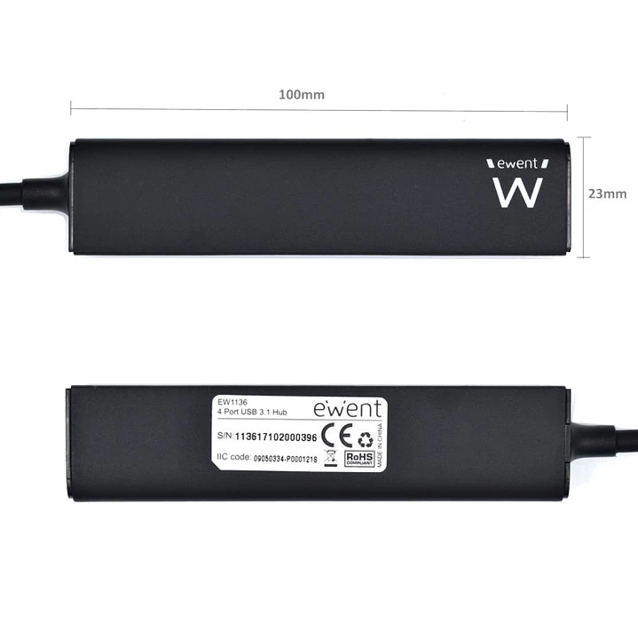 EWENT EW1136  Hub 4 Puertos USB 3.0 3