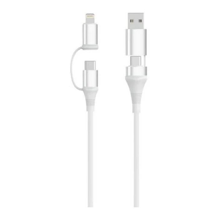 EWENT Cable 4-1 60W 1m USB-C Lightning USB-A Datos 1