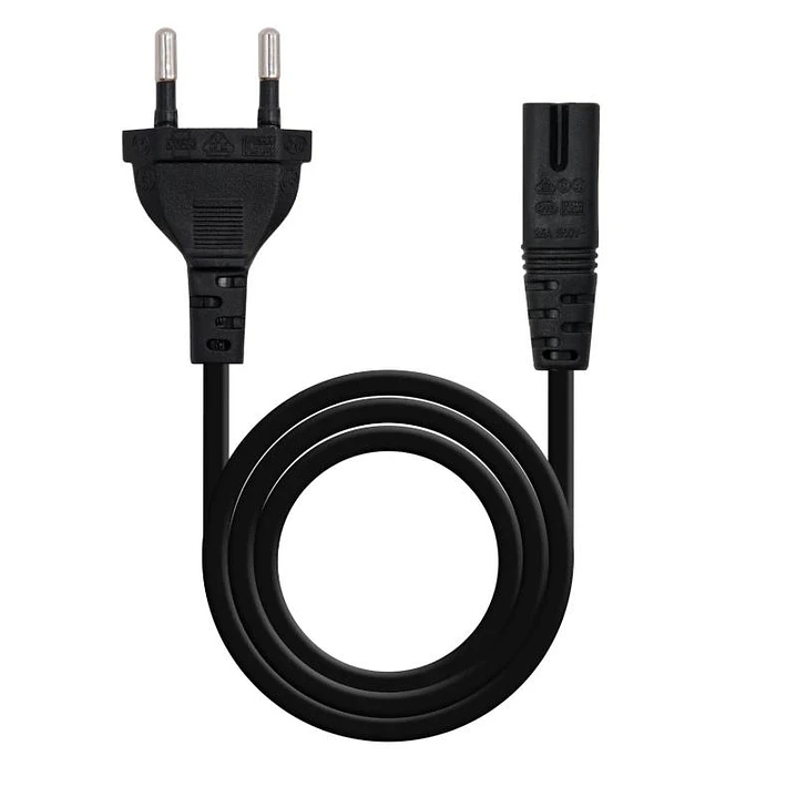 Nanocable Cable Alim. Forma 8 CEE7/16/M-C7/H, 3M 1